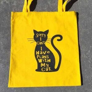 Schoudertas geel - Sorry I can't