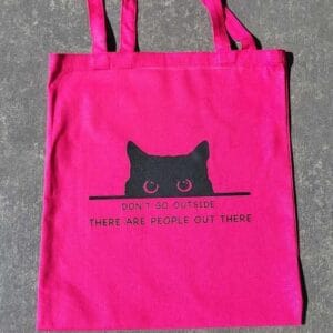 Schoudertas roze - Don't go outside