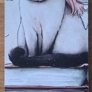 Bladwijzer Beide Zijden Bedrukt Poes Met sjaal 2