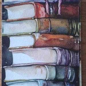 Bladwijzer Beide Zijden Bedrukt Boekentoren met Poes met Bril