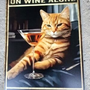 Tekstbord  Wine / Cat