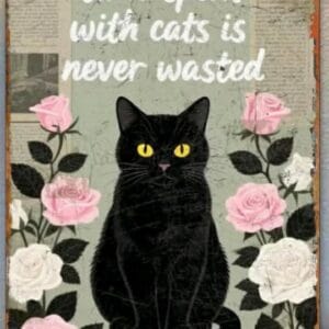 Tekstbord  Time spend cats 2